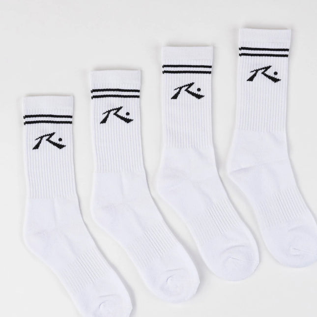 Rusty - Comp Mid Calf 4 Sock Pack (White)