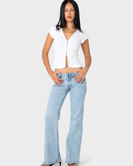 Rusty - Im Hooked Cap Sleeve Fashion Top (White)