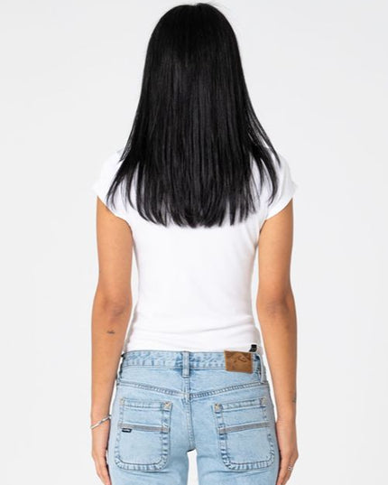 Rusty - Im Hooked Cap Sleeve Fashion Top (White)