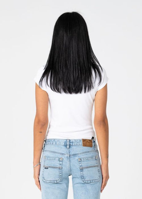 Rusty - Im Hooked Cap Sleeve Fashion Top (White)