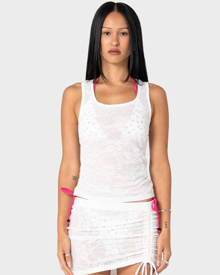 Rusty - Miss Lace Ruched Top