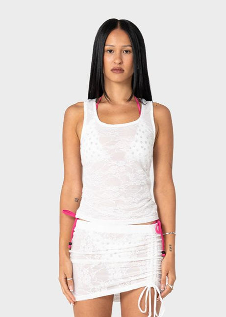 Rusty - Miss Lace Ruched Top