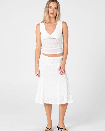 Rusty - Roma Low Rise Lace Midi Skirt
