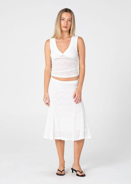 Rusty - Roma Low Rise Lace Midi Skirt