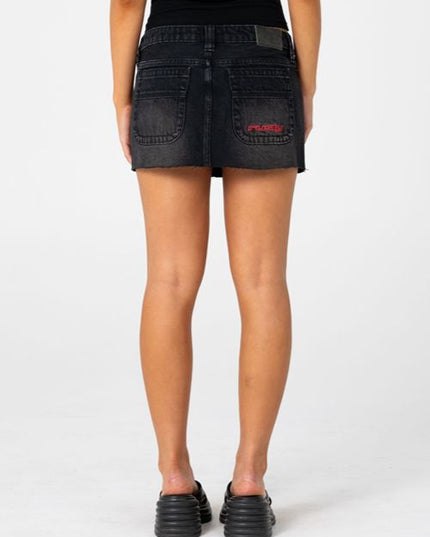 Rusty - Flip Mommy Raw Low Rise Mini Denim Skirt