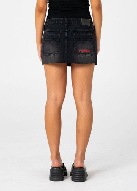 Rusty - Flip Mommy Raw Low Rise Mini Denim Skirt