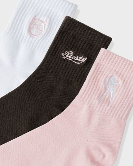 Rusty - Fancy Day Crew 3 Sock Pack (Multi 8)