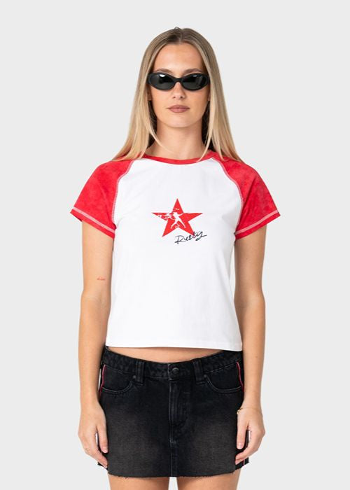 Rusty - Starred Devil Raglan Baby Tee