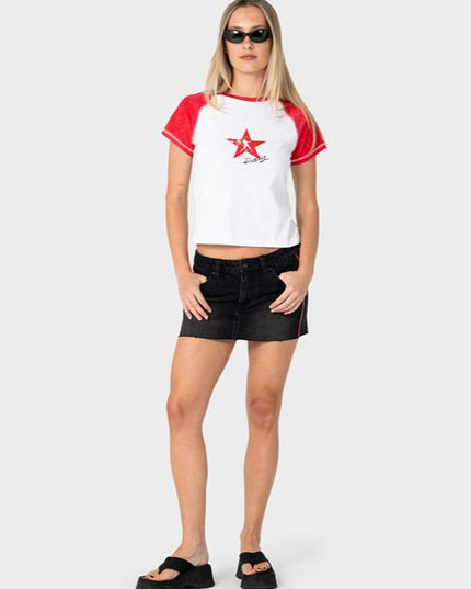 Rusty - Starred Devil Raglan Baby Tee