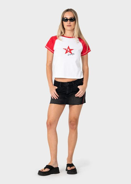 Rusty - Starred Devil Raglan Baby Tee