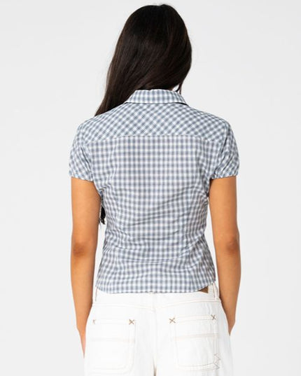 Rusty - Missy May Check Shirt (Navy/Cream Check)