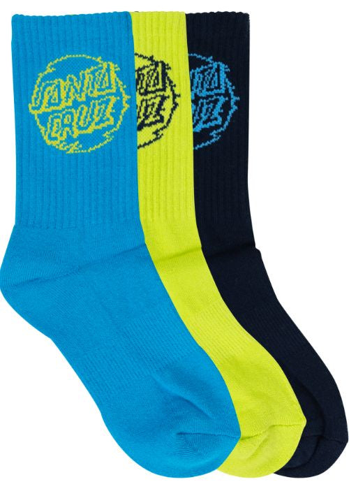 Santa Cruz - Vivid Dot Mono Crew Sock 3pk