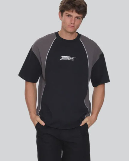 Thrills - Heavy Voltage Box Fit Oversize Cropped Piping Tee