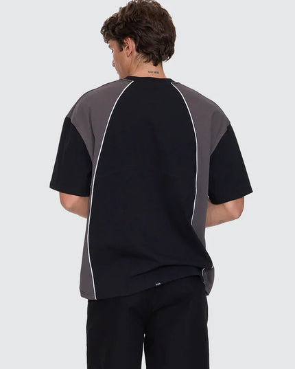 Thrills - Heavy Voltage Box Fit Oversize Cropped Piping Tee