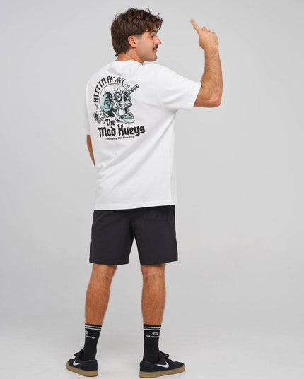 The Mad Hueys - Hittin Fk All Short Sleeve Tee (White)