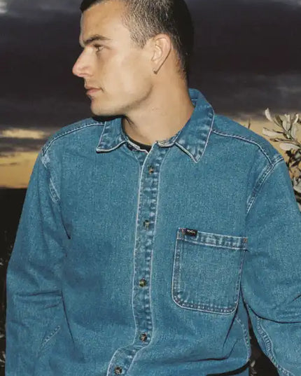 RVCA - Classic Denim Long Sleeve Shirt