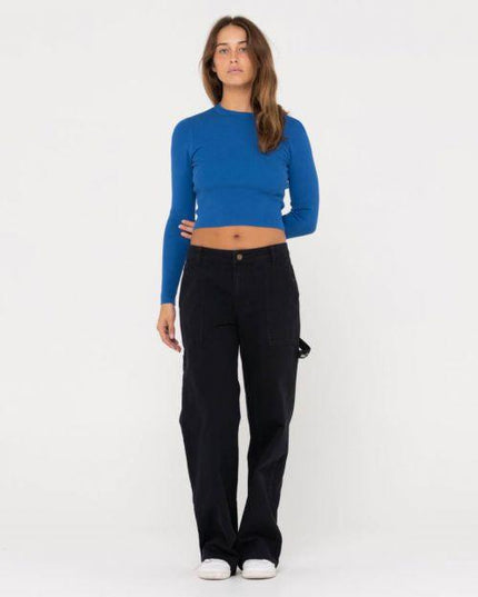 Rusty - Amelia Cropped Long Sleeve Knit Top - Westside Surf + Street