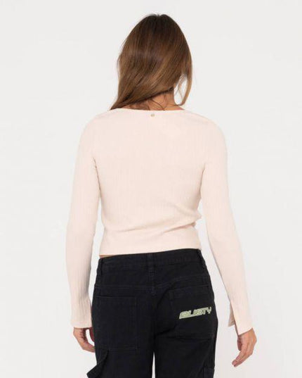 Rusty - Scarlett Ribbed Long Sleeve Top - Westside Surf + Street