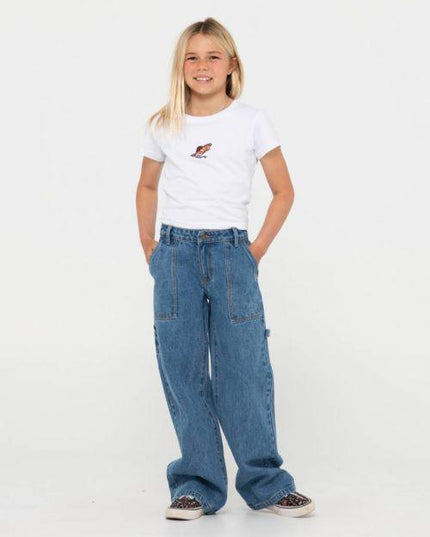 Rusty - Billie Low Denim Carpenter Pant (Girls) - Westside Surf + Street
