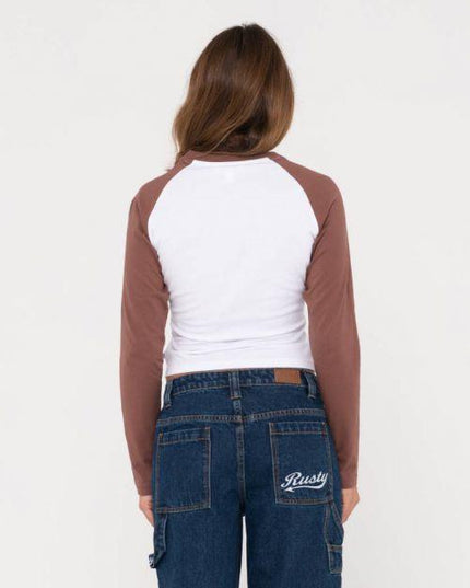 Rusty - Norty Long Sleeve Raglan Baby Tee - Westside Surf + Street