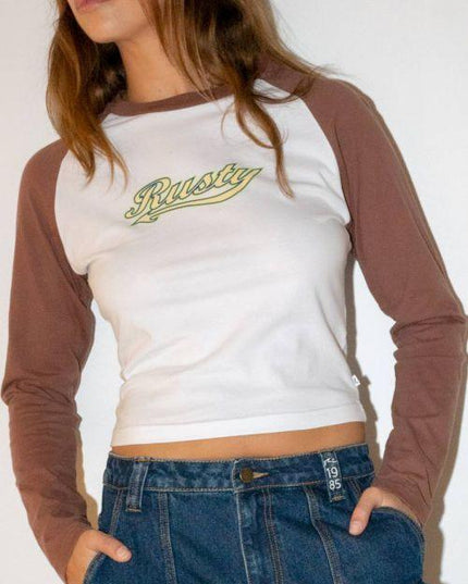 Rusty - Norty Long Sleeve Raglan Baby Tee - Westside Surf + Street