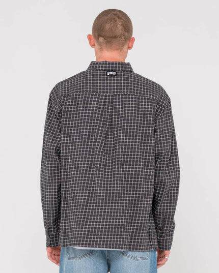Rusty - Datsun Check Long Sleeve Shirt (Coal)