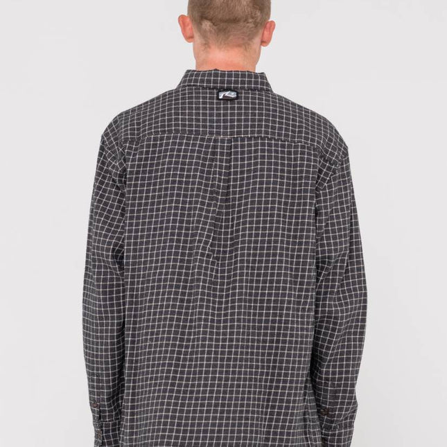 Rusty - Datsun Check Long Sleeve Shirt (Coal)