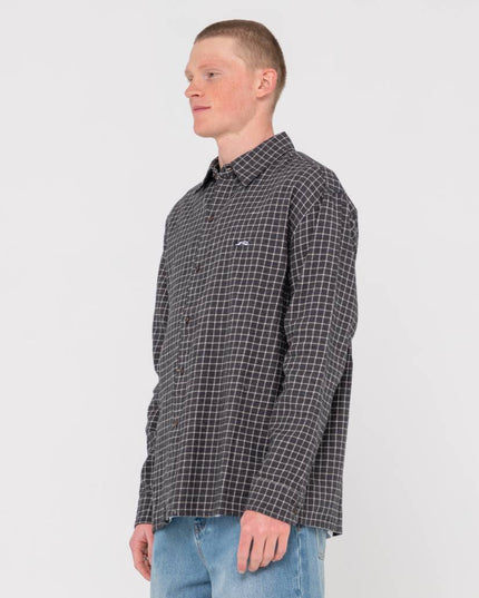 Rusty - Datsun Check Long Sleeve Shirt (Coal)