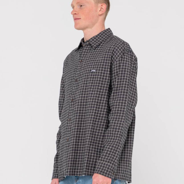 Rusty - Datsun Check Long Sleeve Shirt (Coal)