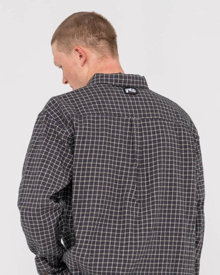 Rusty - Datsun Check Long Sleeve Shirt (Coal)
