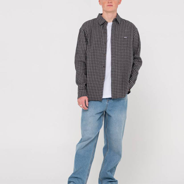 Rusty - Datsun Check Long Sleeve Shirt (Coal)
