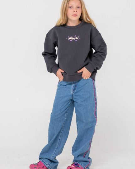 Rusty - Girls Wildflower Relaxed Crew Fleece