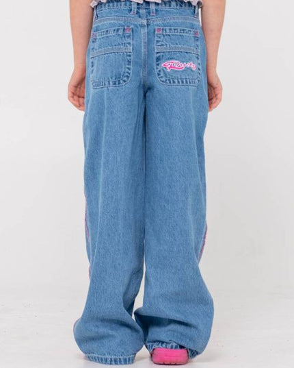 Rusty - Flip Girl Low Rise Jean (Middy Blue/Pink)