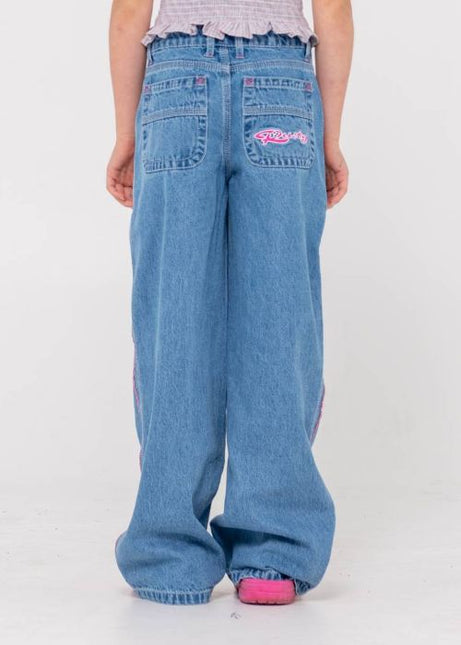 Rusty - Flip Girl Low Rise Jean (Middy Blue/Pink)