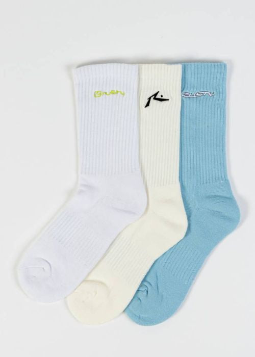 Rusty - Repeat Crew 3 pack Socks