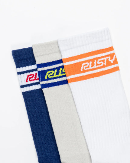 Rusty - Pit Crew Mid Calf 4pk Sock