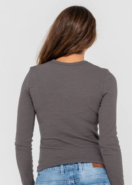 Rusty - Essentials Ribbed Long Sleeve Tee