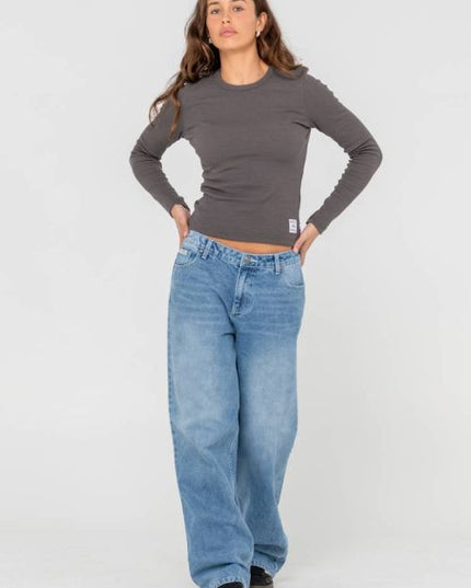 Rusty - Essentials Ribbed Long Sleeve Tee