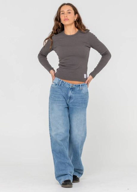 Rusty - Essentials Ribbed Long Sleeve Tee
