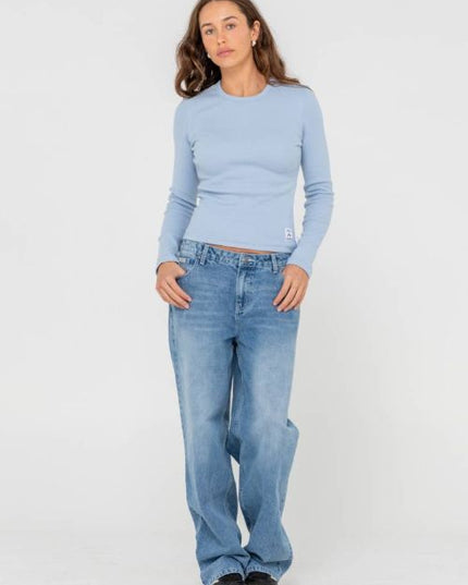 Rusty - Essentials Ribbed Long Sleeve Tee