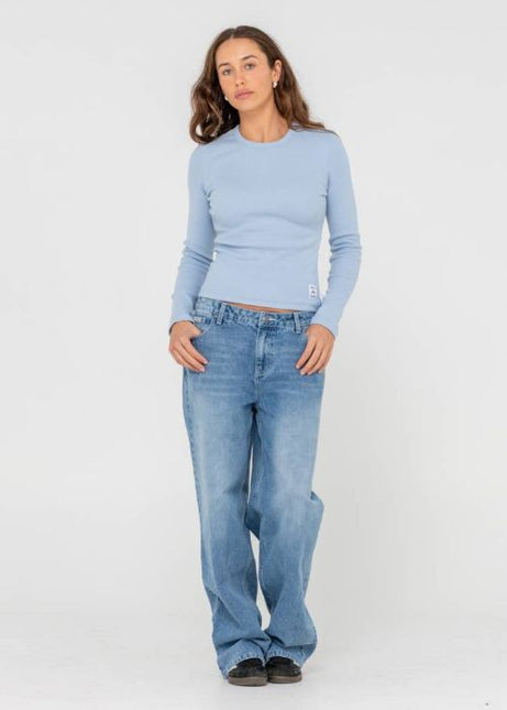 Rusty - Essentials Ribbed Long Sleeve Tee