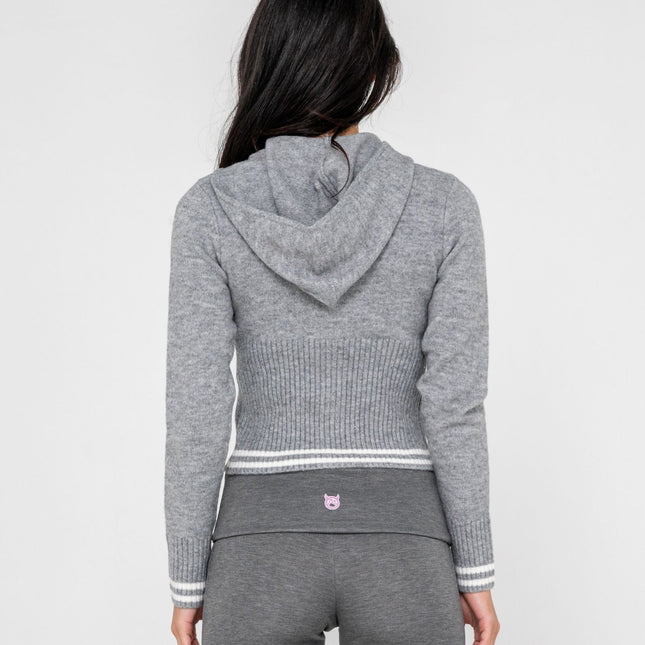 Rusty - Devil Girl Knitted Zip Through Hood