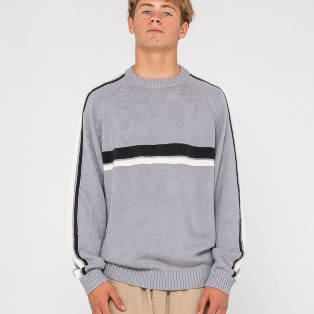 Rusty - White Lines 2.0 Knitted Crew