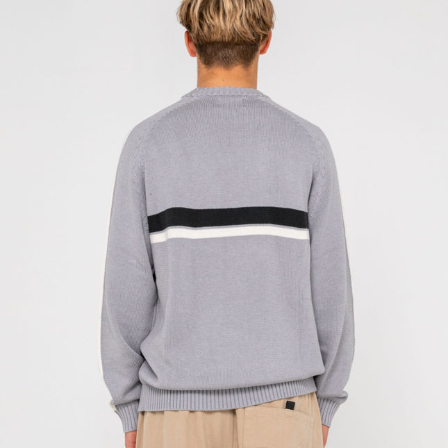 Rusty - White Lines 2.0 Knitted Crew