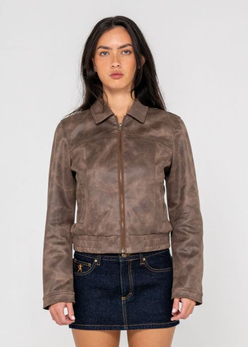 Rusty - Lizzy Faux Leather Fitted Jacket