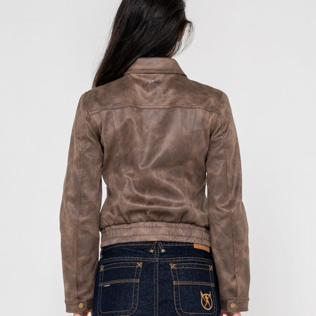 Rusty - Lizzy Faux Leather Fitted Jacket