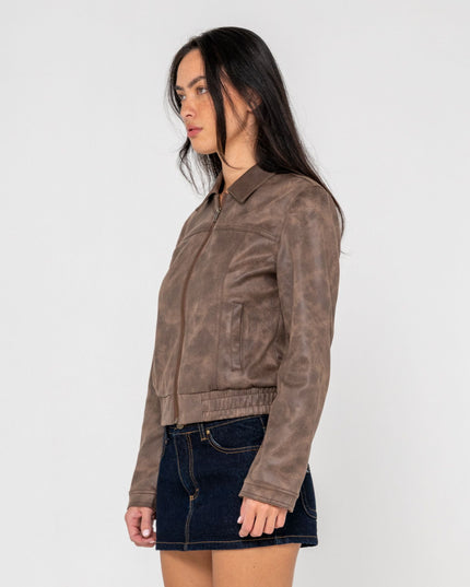 Rusty - Lizzy Faux Leather Fitted Jacket