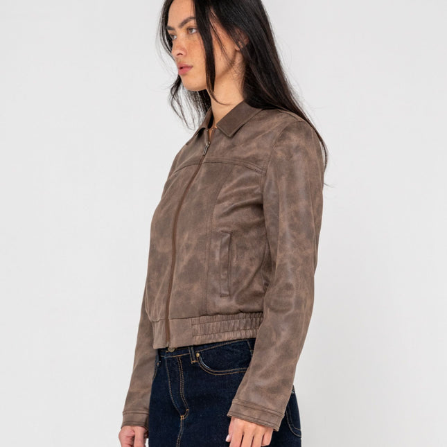Rusty - Lizzy Faux Leather Fitted Jacket