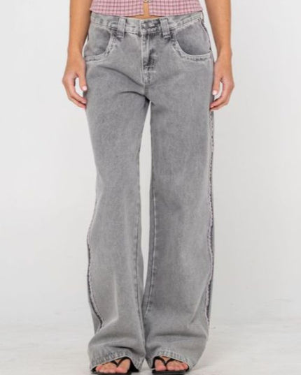 Rusty - Flip Mommy Low Rise Wide Leg Denim Jean