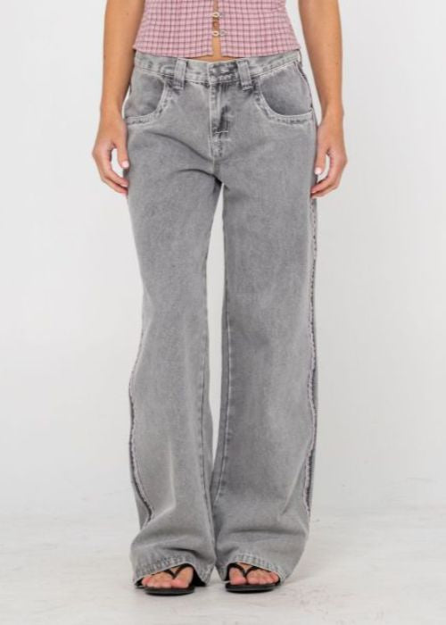 Rusty - Flip Mommy Low Rise Wide Leg Denim Jean